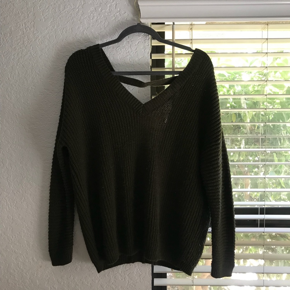Open back sweater